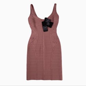 Herve Ledger NWT Verona Bandage Bodycon Dress in Azalia. Sz Small